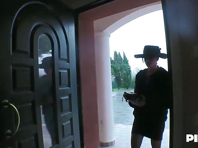 Gloryhole sex and black stockings DP with elegant busty woman Amandha Fox