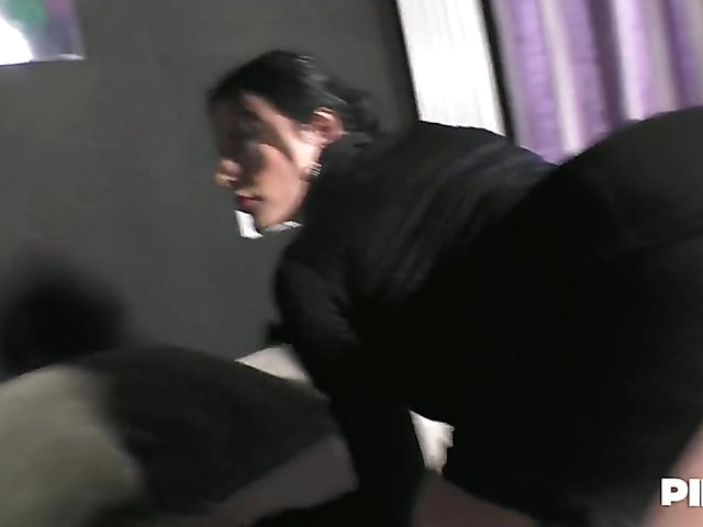 Gloryhole sex and black stockings DP with elegant busty woman Amandha Fox