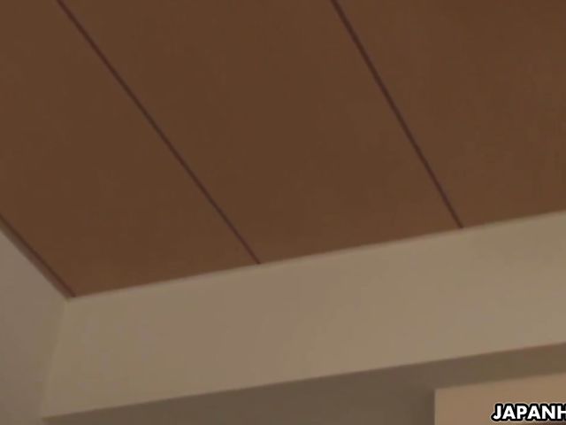 POV Japanese blowjob and handjob with big titted yard keeper Yui Misaki