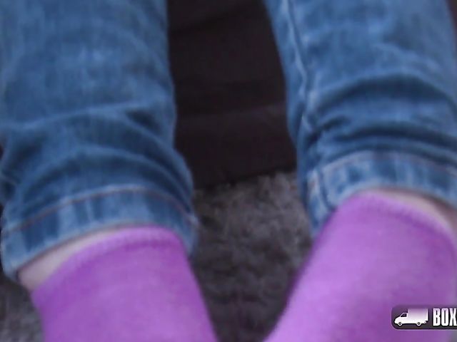 Rebeca Black - Box Truck anal gang bang with three Japanese guys