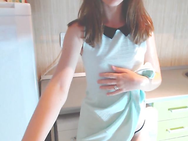 Lolita Star - Skinny small tits teen amateur masturbating in the kitchen