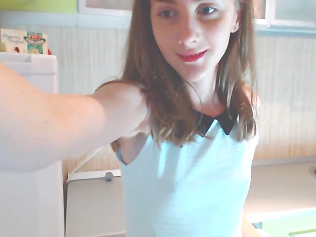 Lolita Star - Skinny small tits teen amateur masturbating in the kitchen