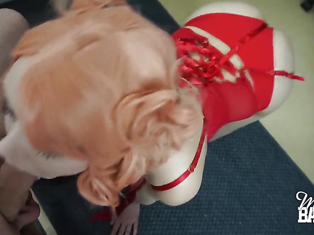 Amateur redhead blowjob and quick doggystyle before facial