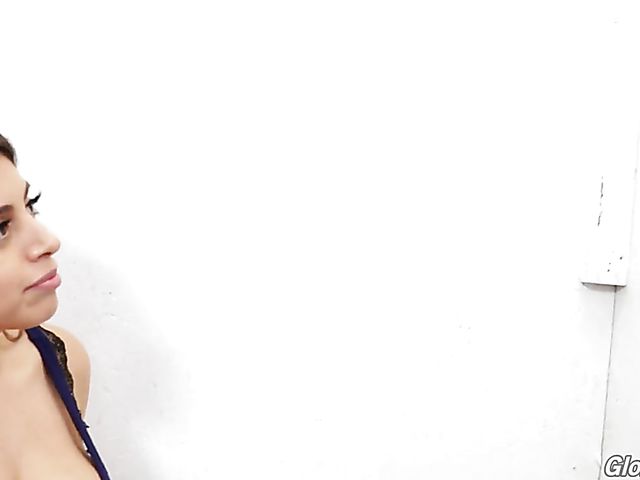 Ella Knox - Interracial gloryhole with a big natural tits girl who loves it black