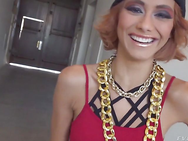 Hardcore DP with red-haired slut Veronica Leal