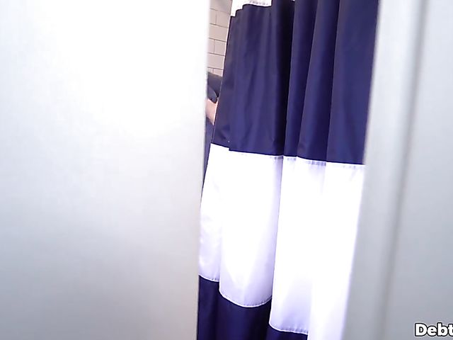 Interracial POV with teen Jessae Rosae paying debt with her pussy