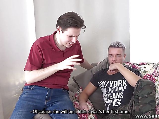 Sell Your GF - Russian cuckold porn with a busty teen