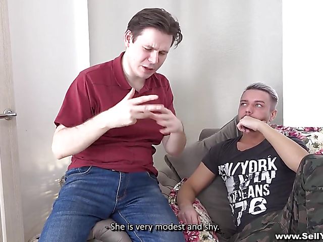 Sell Your GF - Russian cuckold porn with a busty teen