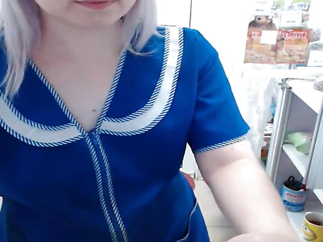 Public webcam work tease with crazy russian Misslyolika