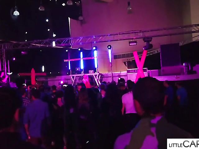 Porn on stage shows in Athens shot by Little Caprice