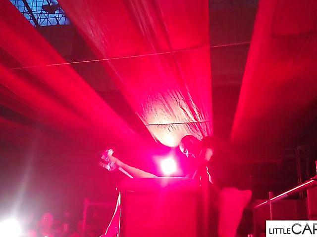 Porn on stage shows in Athens shot by Little Caprice