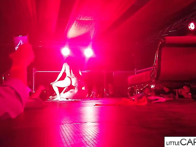 Porn on stage shows in Athens shot by Little Caprice