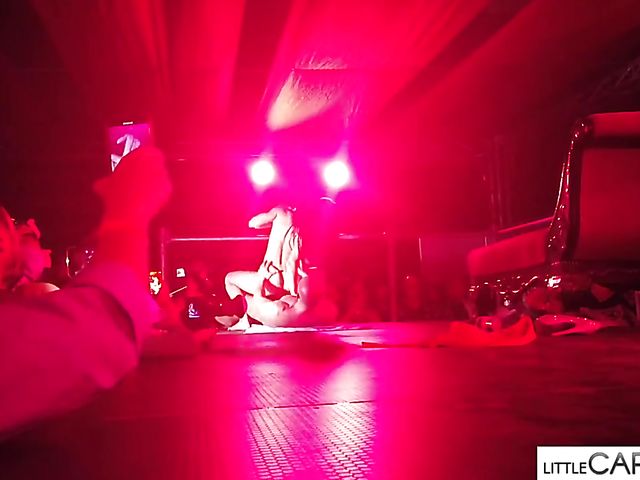 Porn on stage shows in Athens shot by Little Caprice