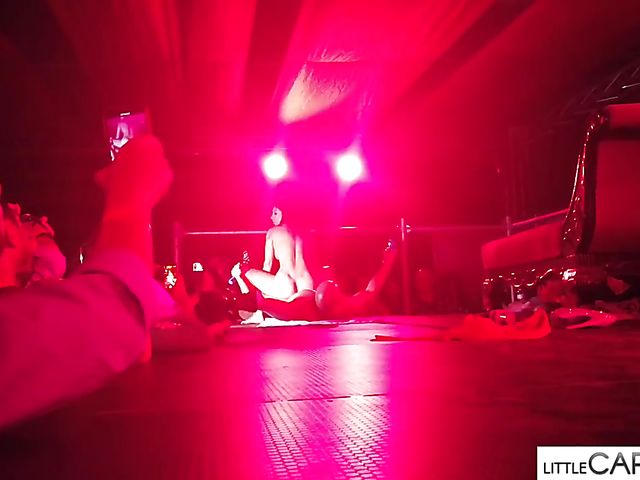 Porn on stage shows in Athens shot by Little Caprice