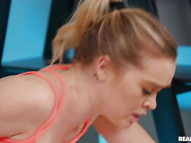 Interracial workout and flexible fuck with Katie Kush and Ricky Johnson