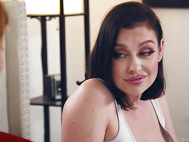 MILF lesbian Sovereign Syre can't keep her hands off pretty redhead Lauren Phillips