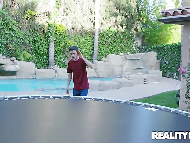 Jordi spying on his horny milf neighbor Gia Dimarco who needs his cock