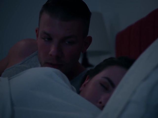 Casey Calvert - Stressed out brunette DP in the bedroom