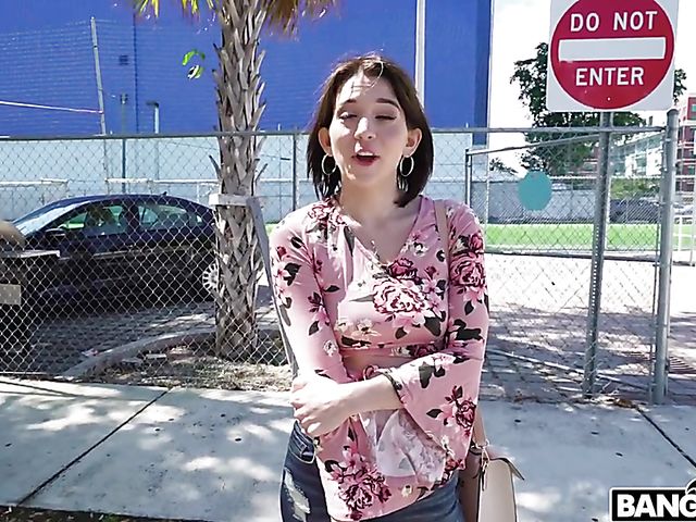 Sexy chick from Miami Riley Jean gets picked up and fucked on the bus