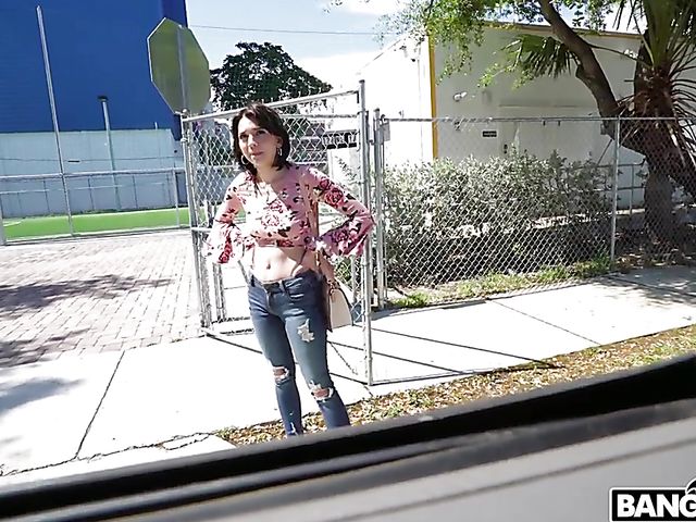 Sexy chick from Miami Riley Jean gets picked up and fucked on the bus