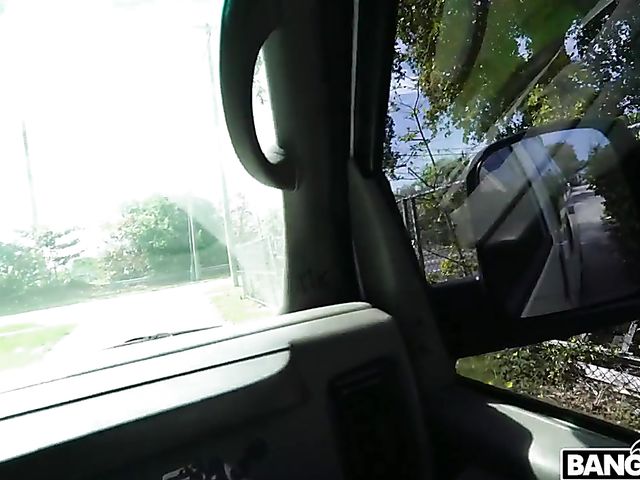 Sexy chick from Miami Riley Jean gets picked up and fucked on the bus