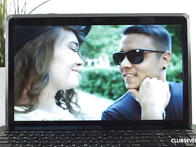 He loves teen Ann Rice's tiny tits and tight pussy