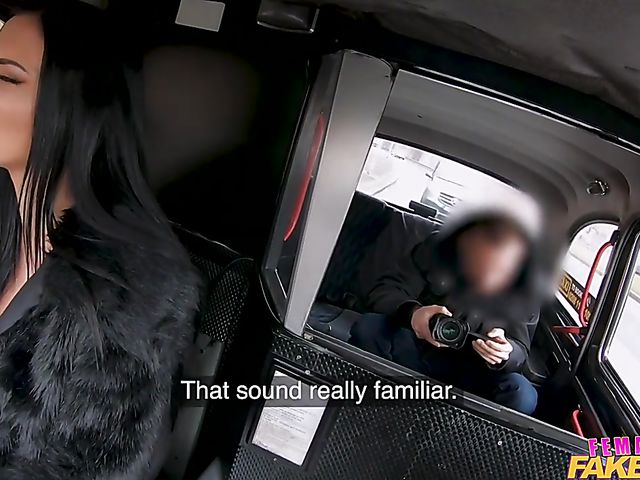 Fake taxi MILF driver with big melons Jasmine Jae gets boned in the backseat