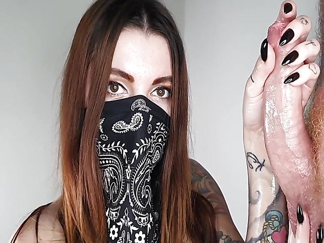 The best handjob in lockdown with masked Nikki Rockwell