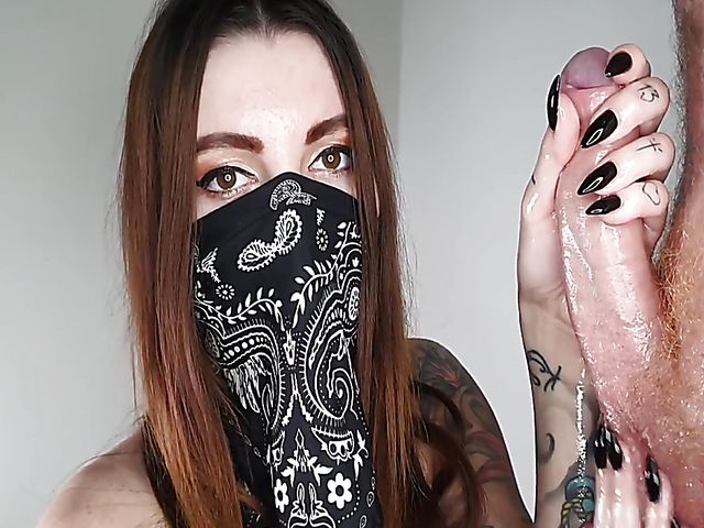 The best handjob in lockdown with masked Nikki Rockwell