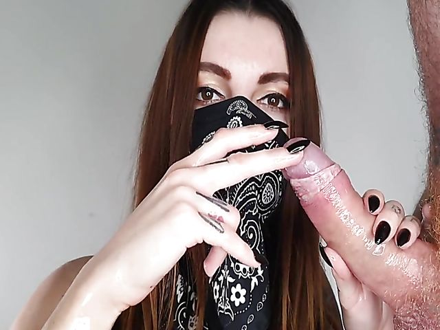 The best handjob in lockdown with masked Nikki Rockwell