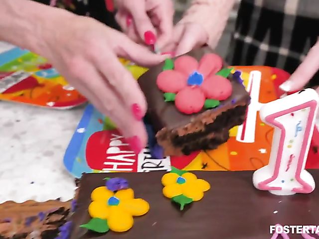 Pale teen Hazel Moore gets fucked in front of her family