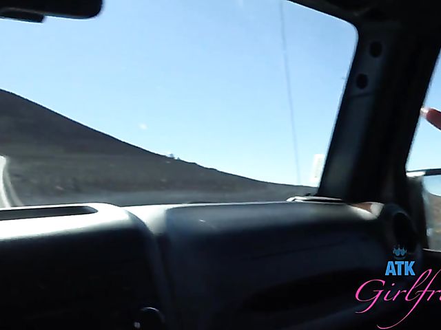 A day outside with naughty girlfriend Aften Opal flashing tits and polishing a cock POV at home afterward