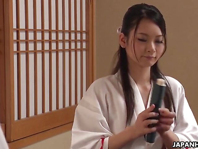 Ako Nishino - Uncensored Japanese geisha fuck with a lucky guy