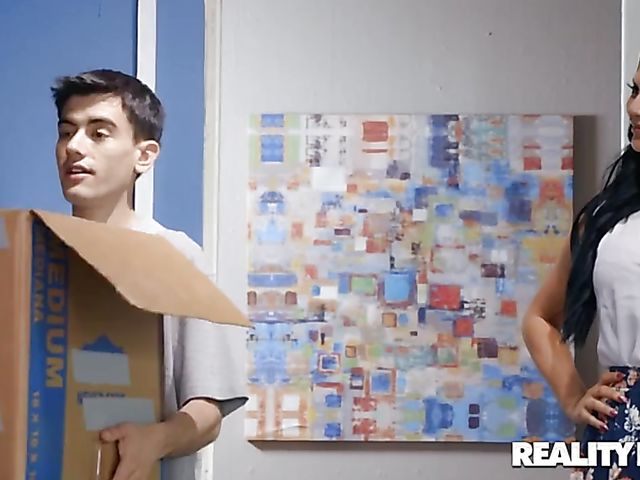 Jasmine Jae & Jordi - Round tits MILF and young boy enjoy each other's company