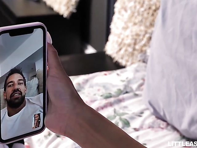 White on asian threesome with two petite sluts Lulu Chu and Jada Kai