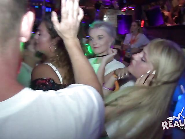 Strip tease at an amateur party in the club