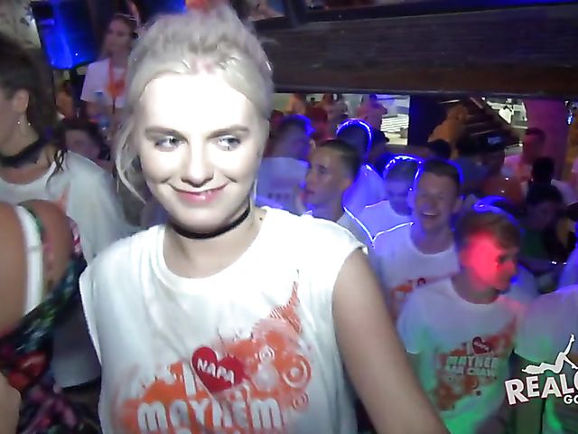 Strip tease at an amateur party in the club