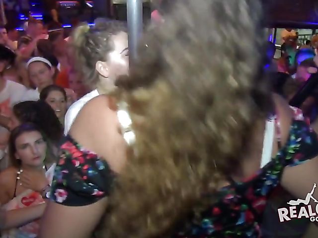 Strip tease at an amateur party in the club