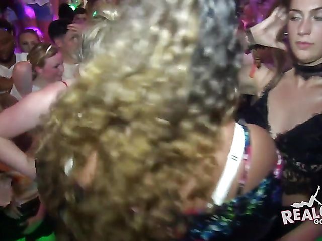 Strip tease at an amateur party in the club