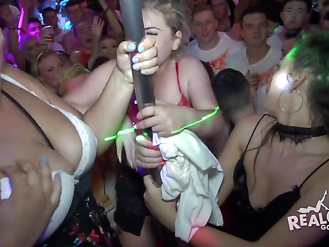 Strip tease at an amateur party in the club