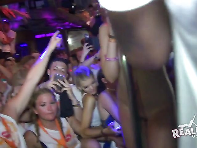 Strip tease at an amateur party in the club