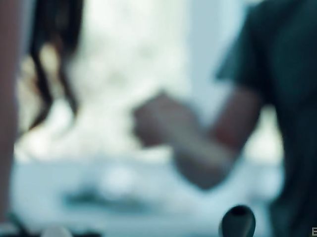 Standing fuck in the kitchen with Alison Rey and James Deen