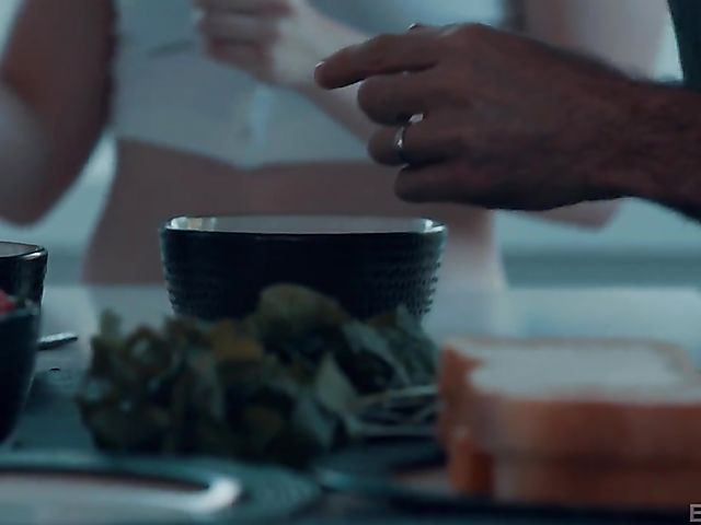 Standing fuck in the kitchen with Alison Rey and James Deen