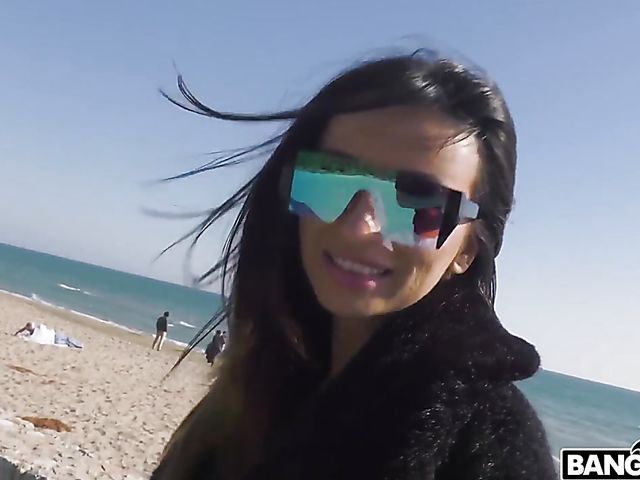 Public bang in the streets with amazing brunette Alyssia Kent