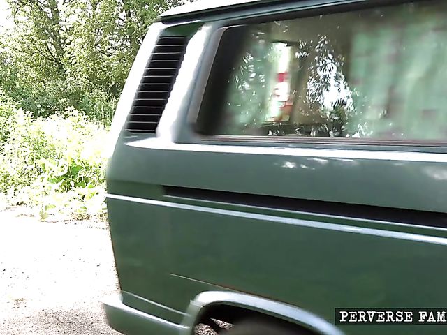 Perverse family orgy with two dirty Russian hitchhikers Katrin Tequila and Lola Taylor