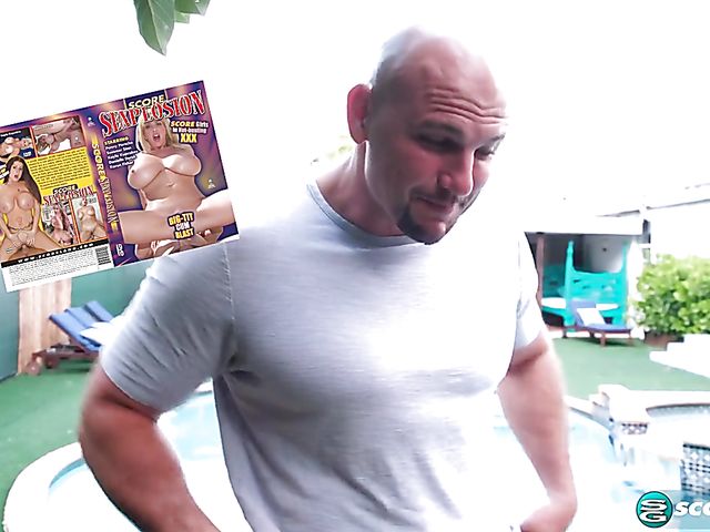 Pool boy JMac can't keep his eyes off Danielle Derek's monster boobs