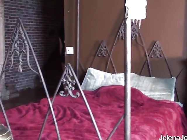 Behind the scenes of Jelena Jensen and Ryan Keely's another lesbian photo shoot with a strap-on