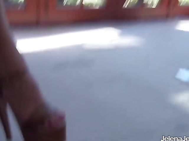 Behind the scenes with busty pornstar Jelena Jensen