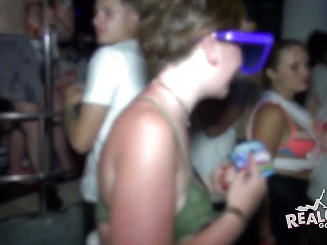 Wild student party games with amateur drunk girls