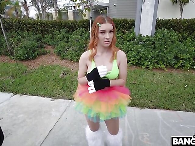 Crazy van fuck for cash in Miami with redhead slut Opal Essex